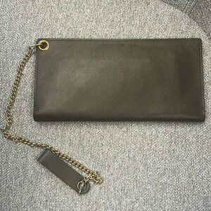 Swank Brown Leather The Roadster Long Biker Wallet on Chain attaches to Belt